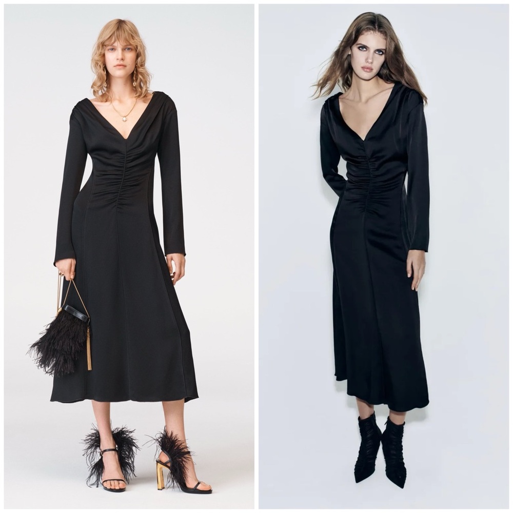 Zara Black Midi Dress